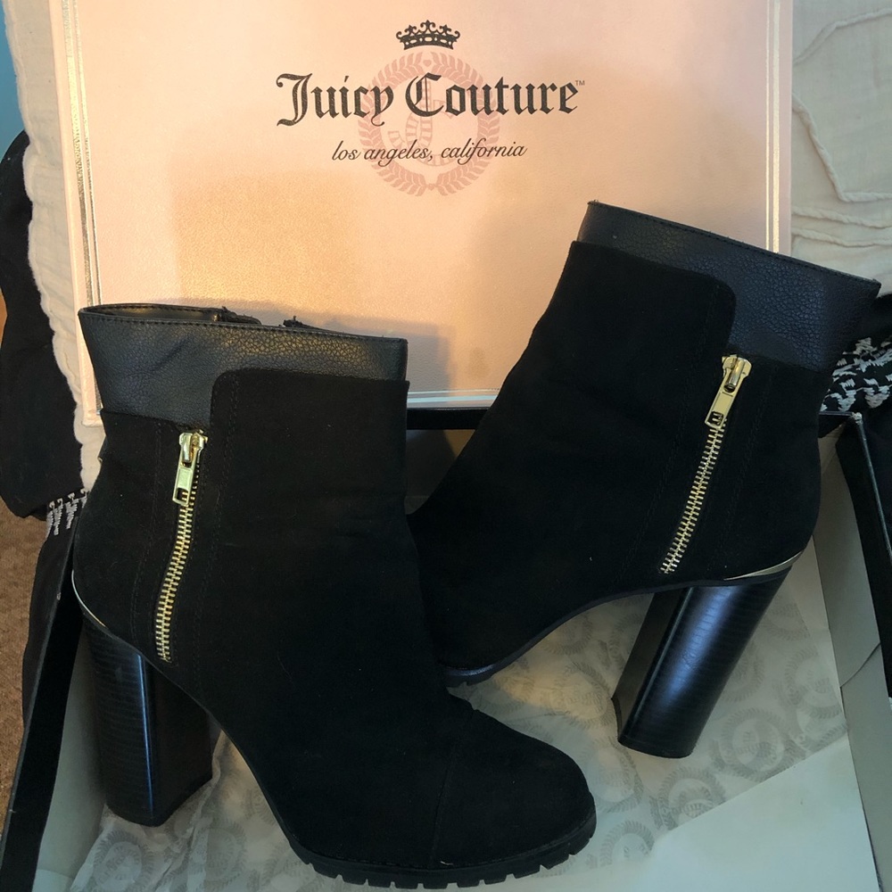 Juicy Couture black ankle boots